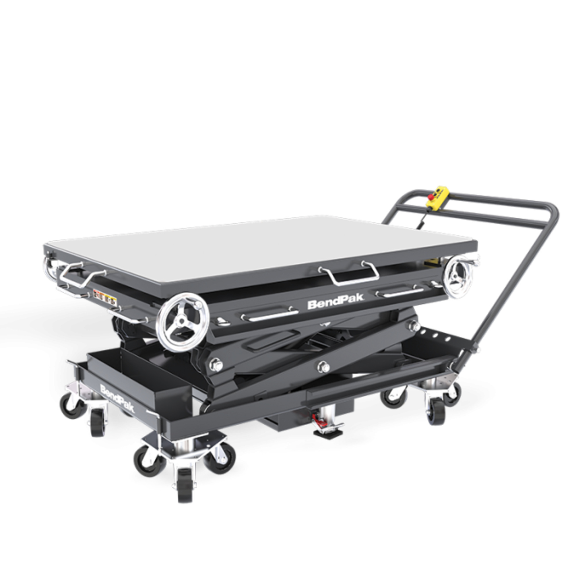 BendPak, 3000Lb. Cap. EV Battery Lift Rechargeable 12V, Capacity 3000 lb, Max. Lift Height 72 in, Collapsed Height 34.25 in, Model# EVS3000